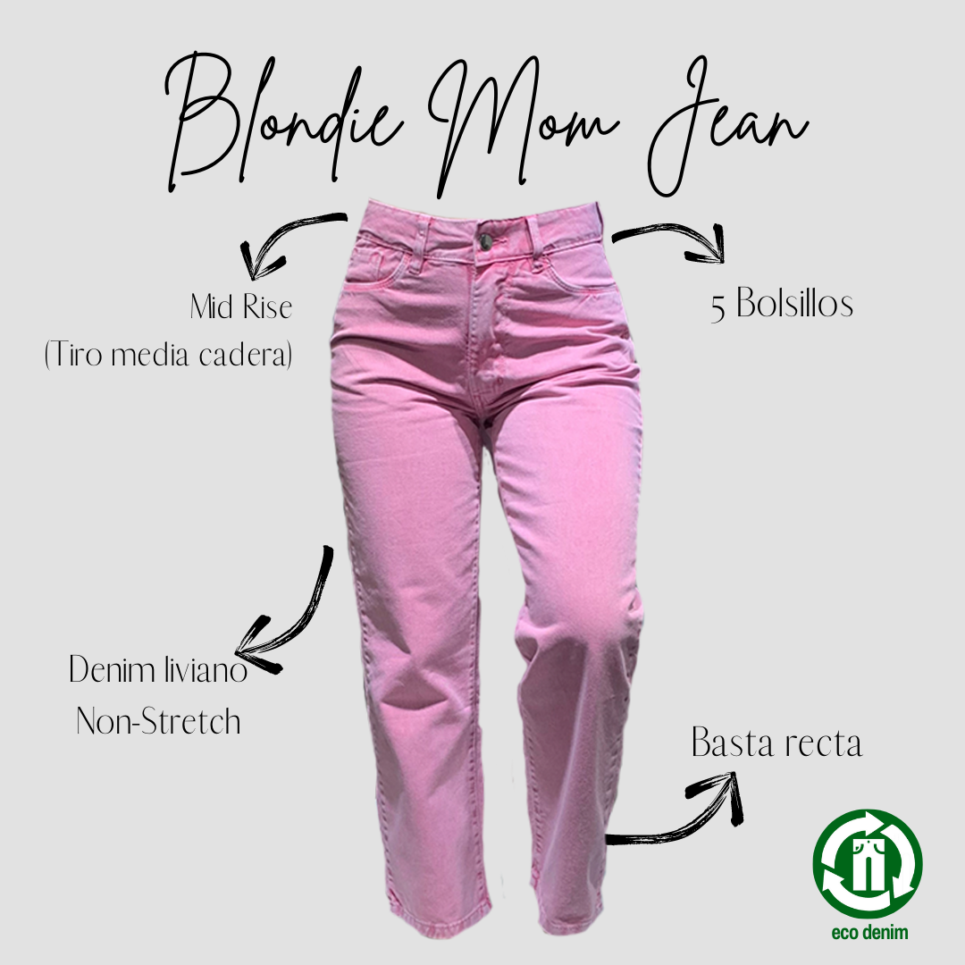 "BLONDIE" MOM JEAN TONO ROSA ACID