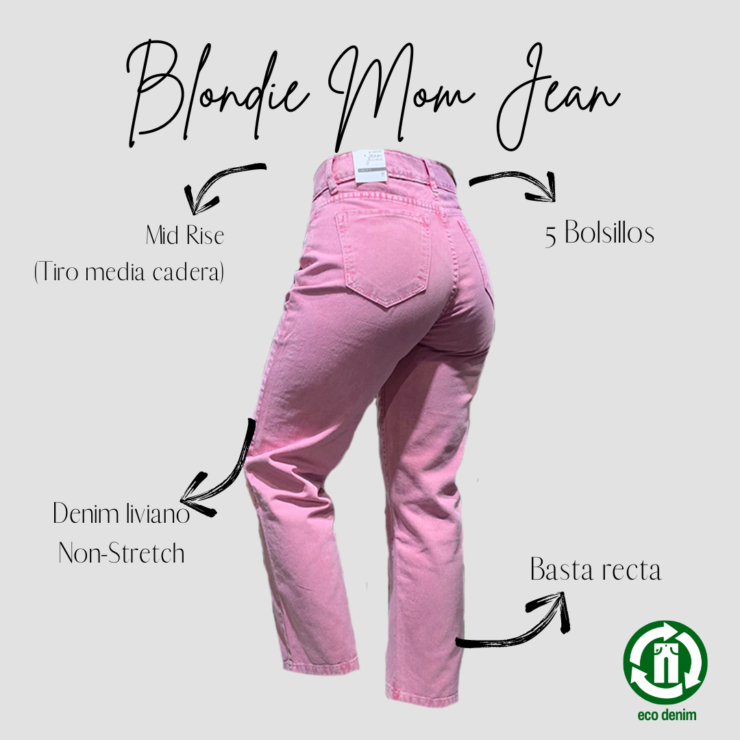 "BLONDIE" MOM JEAN TONO ROSA ACID