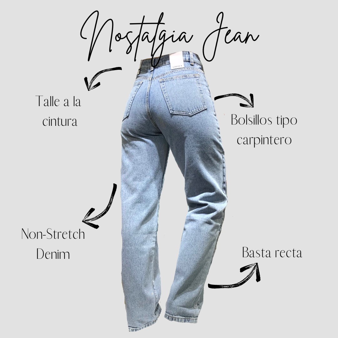 "NOSTALGIA" JEAN BASTA RECTA BOLSILLOS SOBREPUESTOS