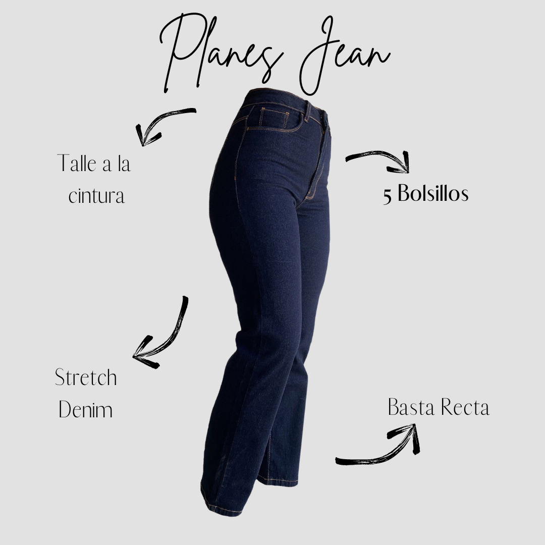 "PLANES" Stretch Jean Basta Recta