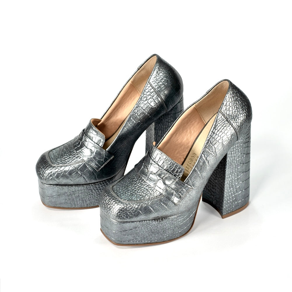 GOYA PLATA- MOCASIN CON PLATAFORMA