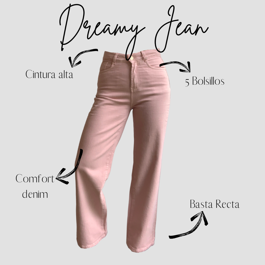 "DREAMY" JEAN BASTA RECTA - ROSA