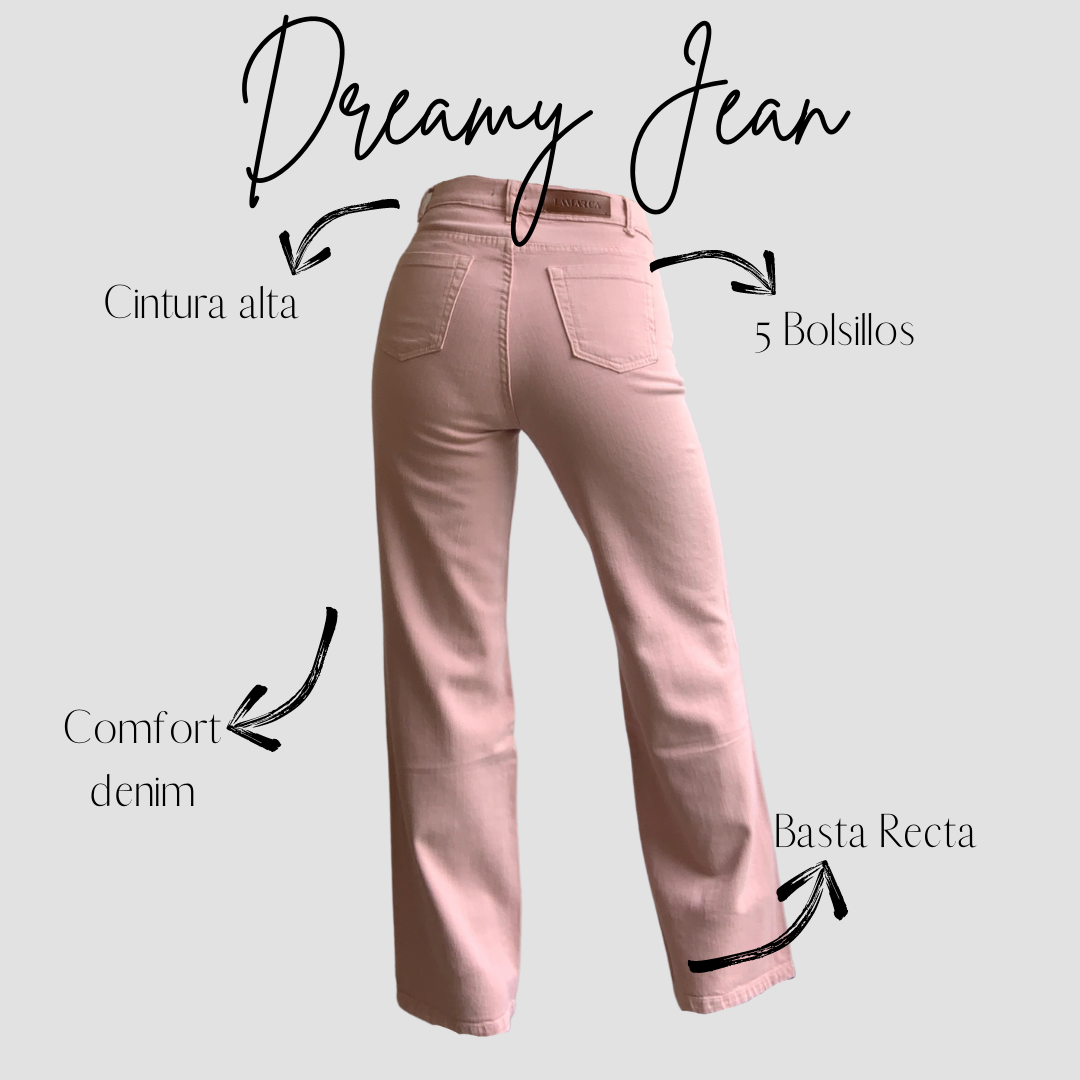 "DREAMY" JEAN BASTA RECTA - ROSA