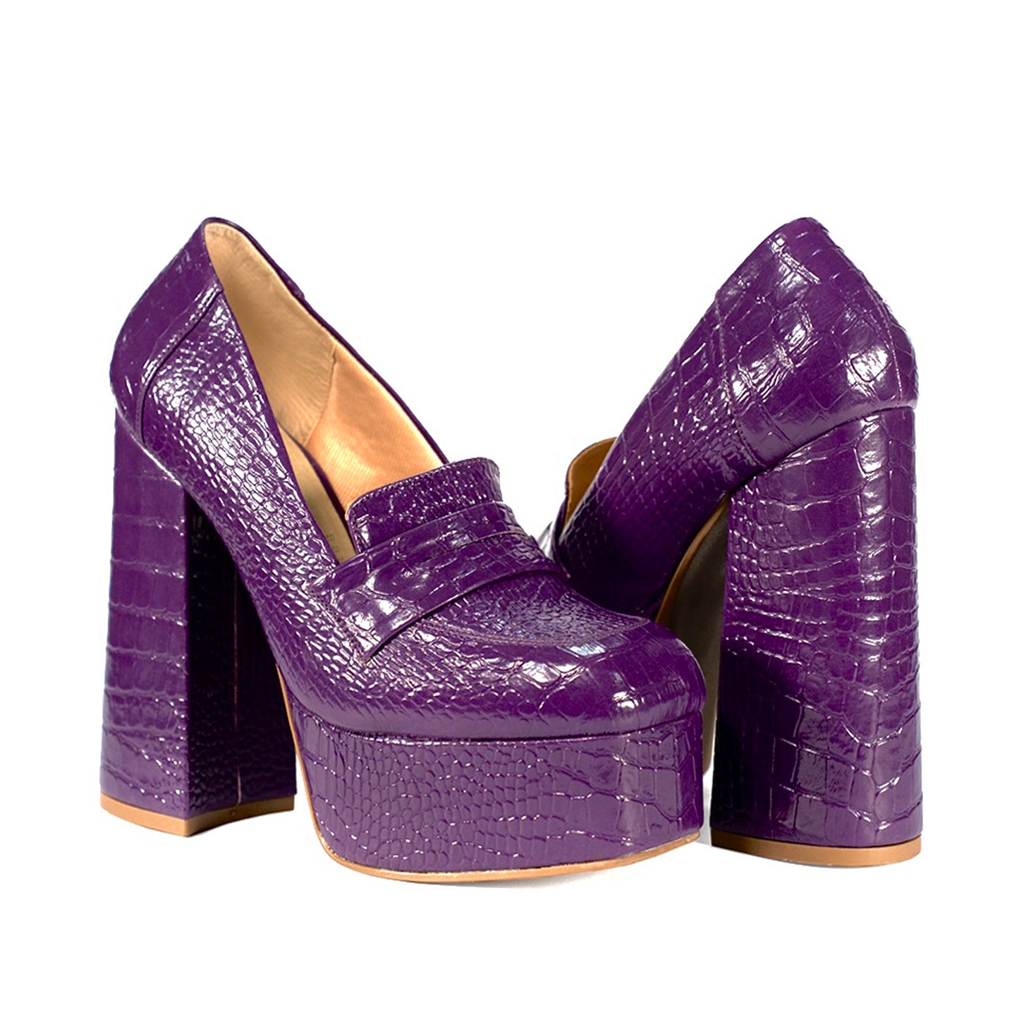 GOYA UVA - MOCASIN CON PLATAFORMA